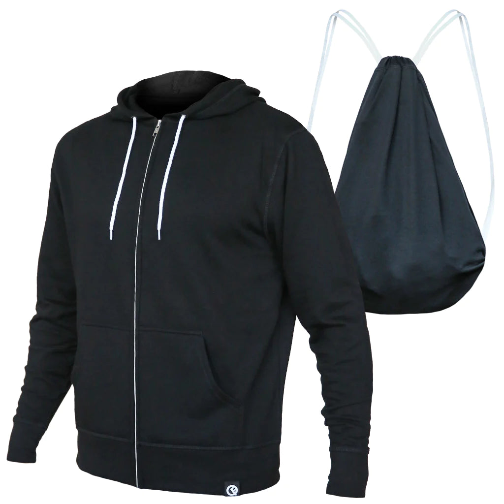 QUIKFLIP Hero Sweat à capuche Lite entièrement zippé, noir