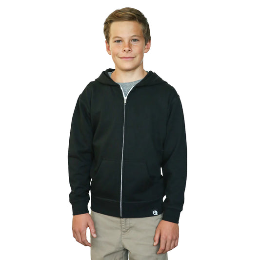 QUIKFLIP Sweat à capuche Hero Lite avec fermeture éclair pour enfants, noir 